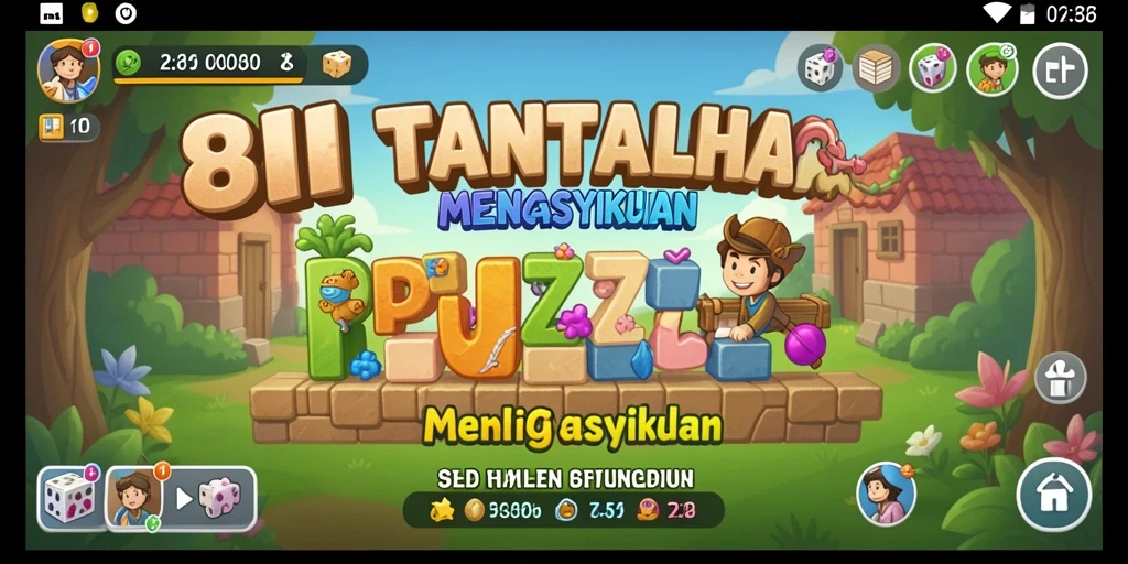 Tangkapan layar utama 8II menampilkan momen seru gameplay Puzzle.