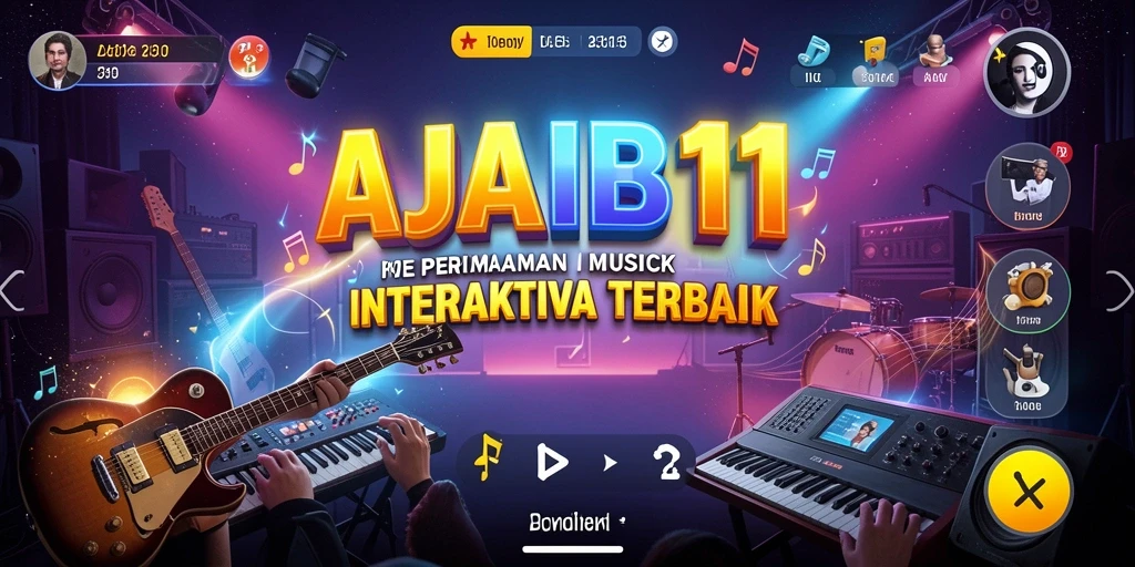 Tangkapan layar AJAIB11: pengalaman permainan musik yang seru.