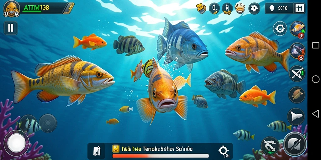 Tampilan gameplay seru saat menembak ikan di ATM138.