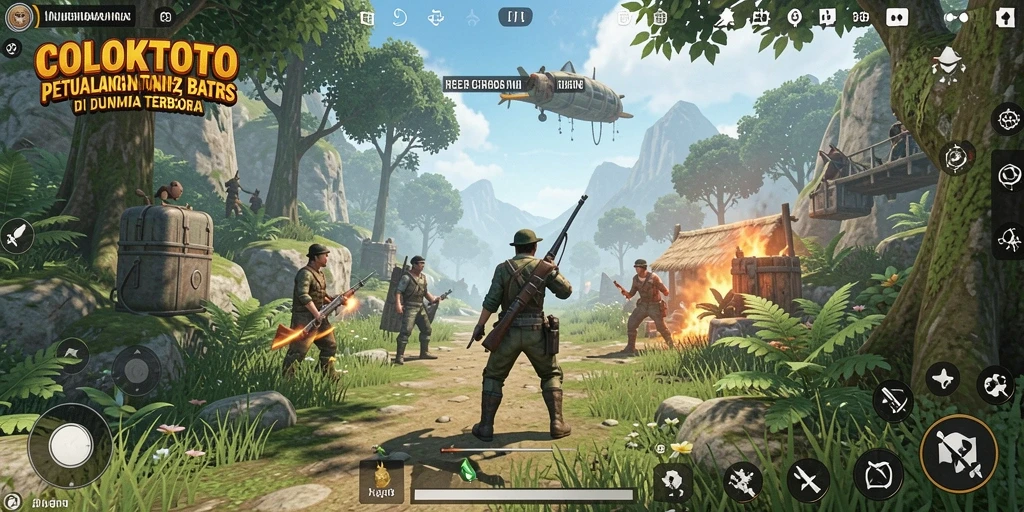 Screenshot permainan COLOKTOTO menampilkan petualangan di dunia terbuka yang menakjubkan.