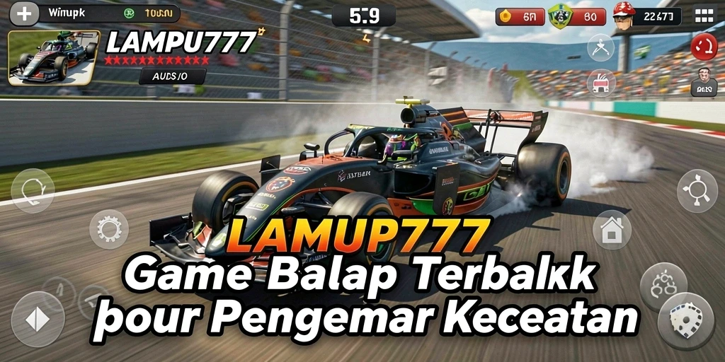 Tampilan gameplay balap yang seru dan mendebarkan dari LAMPU777.