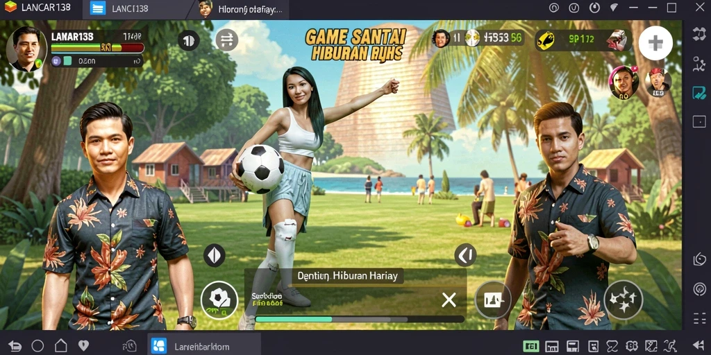 Tampilan utama LANCAR138 menampilkan grafis cerah dan gameplay yang menarik.