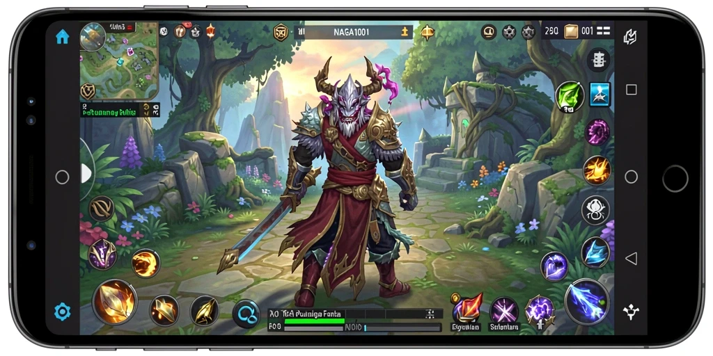 Tampilan gameplay menarik dari NAGA1001 dalam aksi petualangan RPG.