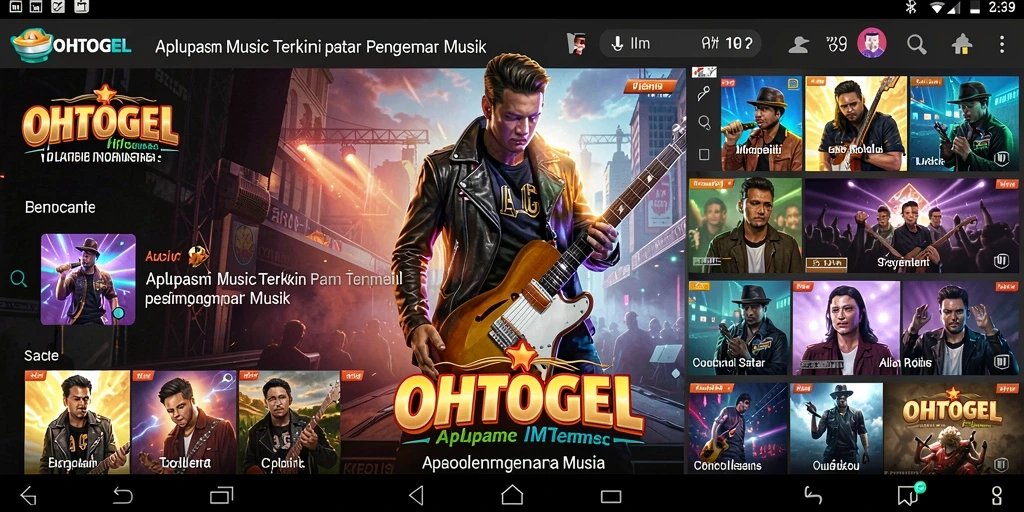Tampilan utama OHTOGEL menampilkan pilihan lagu dan artis terbaik.