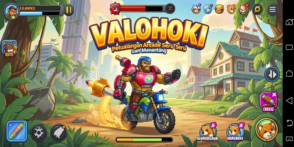 Tampilan gameplay VALOHOKI yang dinamis dan seru.